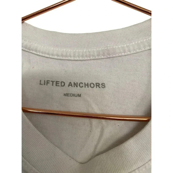 Lifted Anchors Men's White Short Sleeve Crew Neck Pullover T-Shirt Size Medium - Picture 4 of 6
